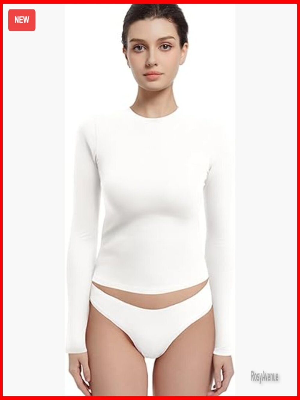 Fitted Long Sleeve Crop Top Slim Fit Cotton Blend Y2K Style Tee